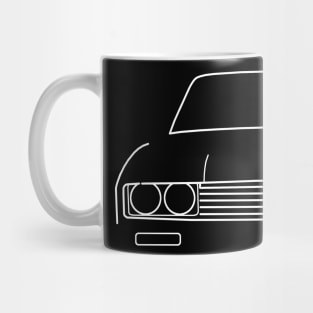 Ford Capri 2.8i Mk III classic car outline graphic (white) Mug